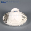 Plain Design Silvery High Quality Pretty Tea Set en boîte cadeau, Fine Bone China Exotic Tea Sets